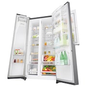 LG 601L Platinum Silver Side by Side Refrigerator, Door-In-Door™ (Plumbed), GC-J247SLUV