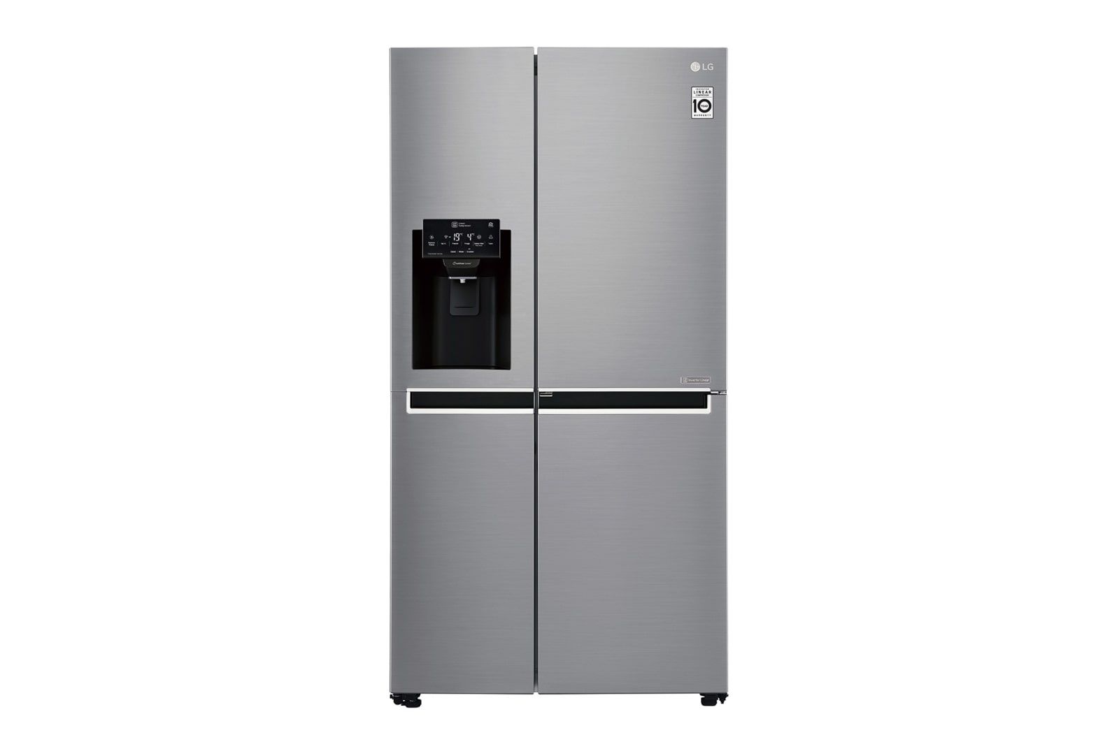 LG 601L Platinum Silver Side by Side Refrigerator, Door-In-Door™ (Plumbed), GC-J247SLUV