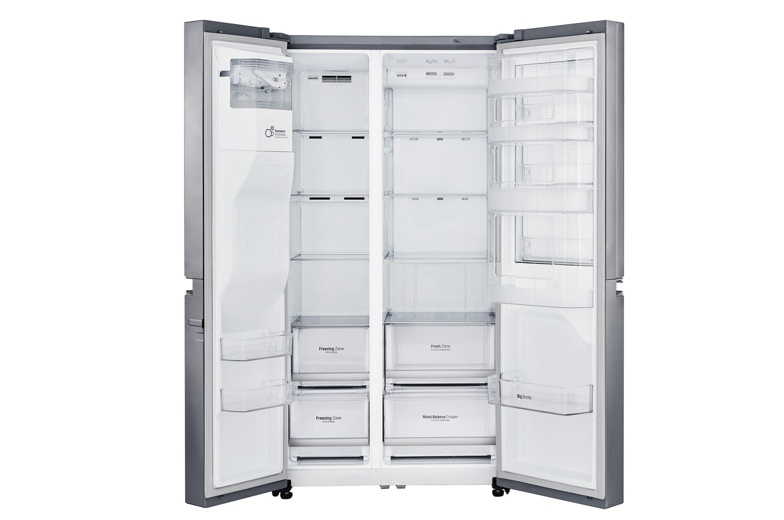 LG 601L Platinum Silver Side by Side Refrigerator, Door-In-Door™ (Plumbed), GC-J247SLUV