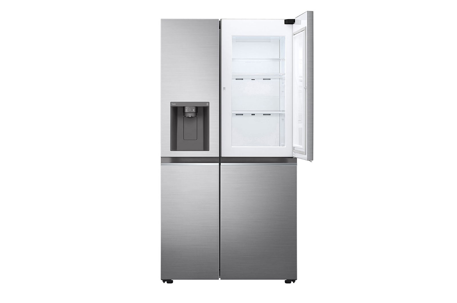 LG 617L Door-in-Door Non Plumbed Side by Side Fridge with Uvnano™ Water Dispenser in Stainless Finish, GC-J257SLRS