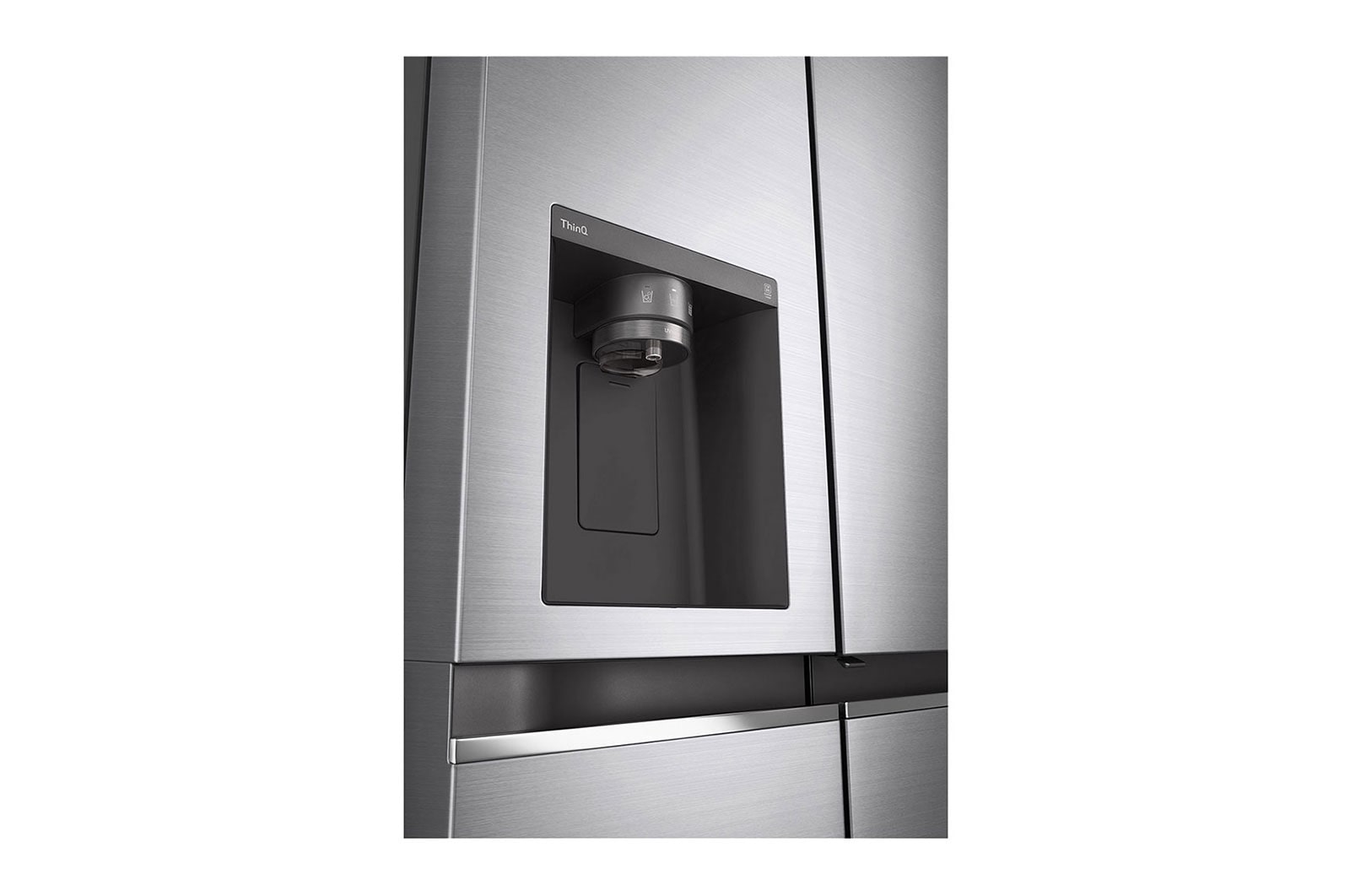 LG 617L Door-in-Door Non Plumbed Side by Side Fridge with Uvnano™ Water Dispenser in Stainless Finish, GC-J257SLRS