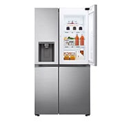 LG 617L Door-in-Door Non Plumbed Side by Side Fridge with Uvnano™ Water Dispenser in Stainless Finish, GC-J257SLRS