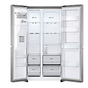 LG 617L Door-in-Door Non Plumbed Side by Side Fridge with Uvnano™ Water Dispenser in Stainless Finish, GC-J257SLRS