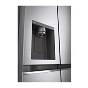 LG 617L Door-in-Door Non Plumbed Side by Side Fridge with Uvnano™ Water Dispenser in Stainless Finish, GC-J257SLRS