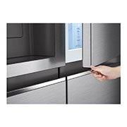 LG 617L Door-in-Door Non Plumbed Side by Side Fridge with Uvnano™ Water Dispenser in Stainless Finish, GC-J257SLRS