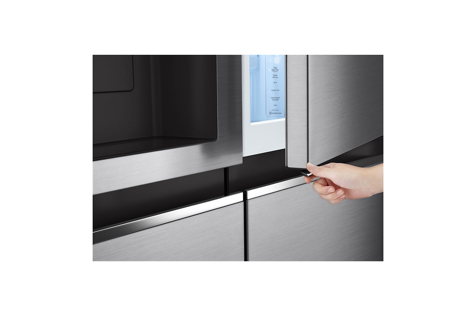 LG 611L Door-in-Door Side by Side Fridge with Uvnano™ in Stainless Finish, GC-J257SLSS