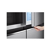 LG 611L Door-in-Door Side by Side Fridge with Uvnano™ Ice & Water Dispenser in Stainless Finish, GC-J257SLSS