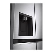 LG 611L Door-in-Door Side by Side Fridge with Uvnano™ Ice & Water Dispenser in Stainless Finish, GC-J257SLSS