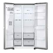 LG 611L Door-in-Door Side by Side Fridge with Uvnano™ Ice & Water Dispenser in Stainless Finish, GC-J257SLSS