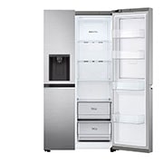 LG 611L Door-in-Door Side by Side Fridge with Uvnano™ in Stainless Finish, GC-J257SLSS