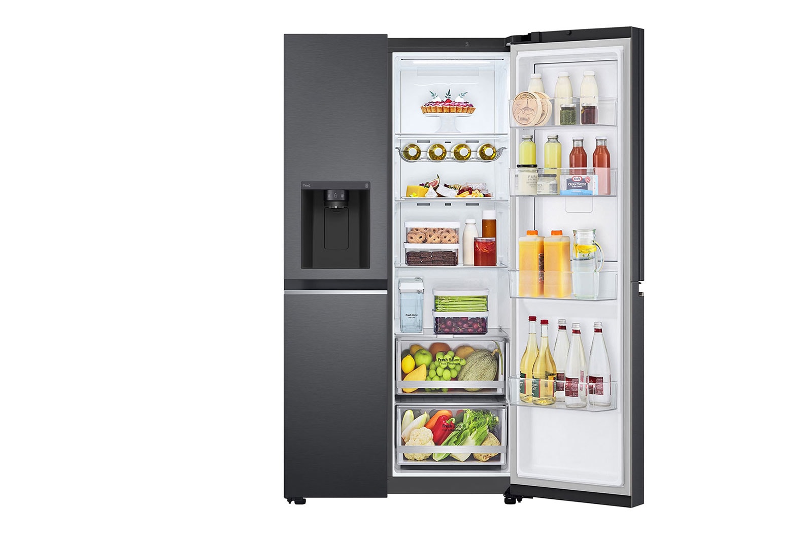 LG Side by Side Refrigerator with Uvnano™ - GC-J257SQ2W, GC-J257SQ2W