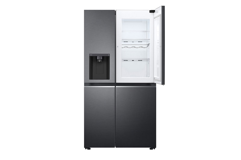 LG 611L Side by Side Fridge with Uvnano™ Water Dispenser in Black Finish, GC-J257SQKS