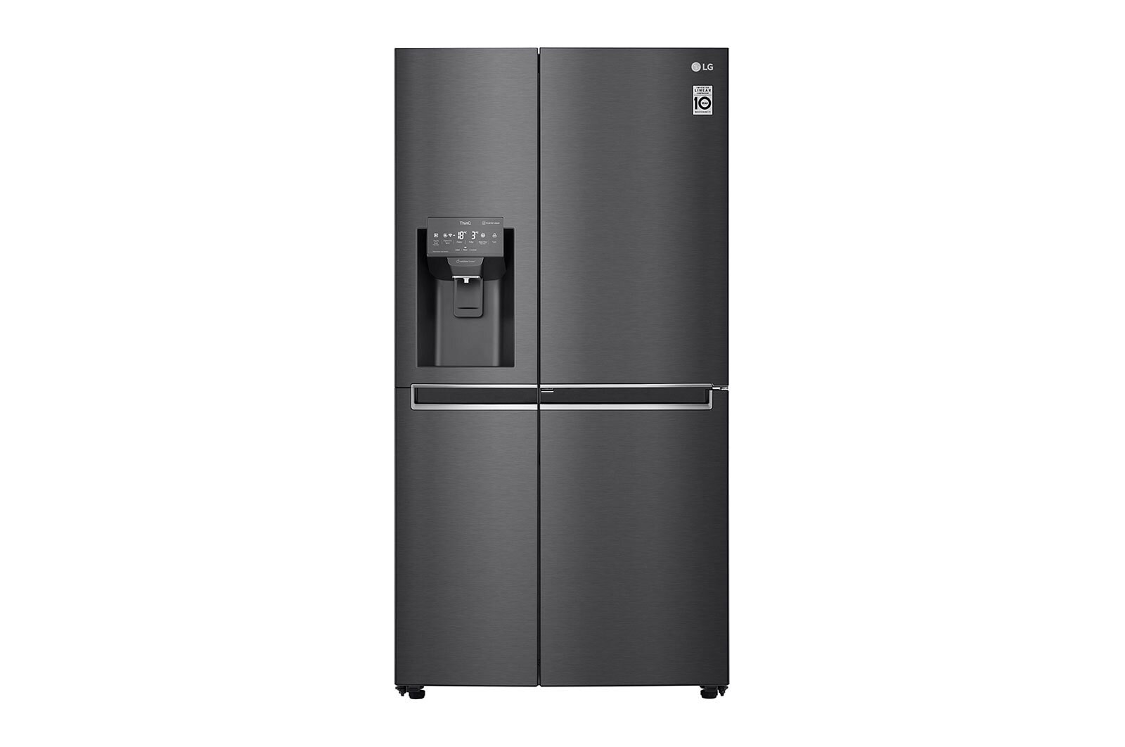 LG 761L Black Stainless Steel Side by Side Fridge, Door-in-Door™, GC-J297CQAL