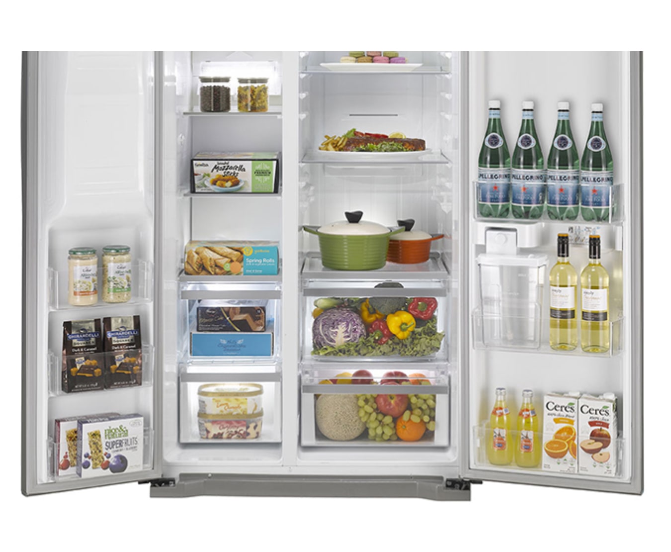 LG 506L Shiny Steel Side by Side Refrigerator with Water Dispenser, GC-L207GLQV