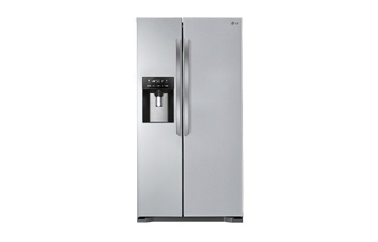 LG 506L Shiny Steel Side by Side Refrigerator with Water Dispenser, GC-L207GLQV