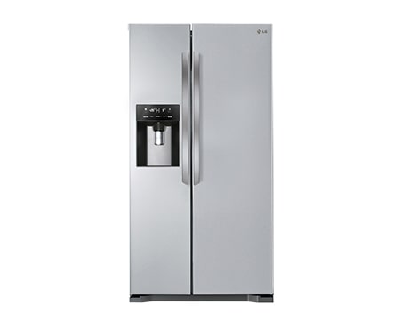 Fridge Freezers : 506L Shiny Steel Side by Side Refrigerator with Water Dispenser GC-L207GLQV