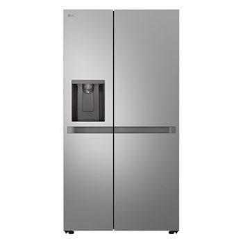 Front view of 625L Non Plumbed Side by Side Fridge with Ice and Water Dispenser in Stainless Finish, GC-L257KLKW