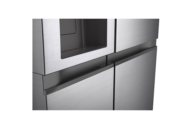 LG 617L Non Plumbed Side by Side Fridge with Ice & Water Dispenser in Stainless Finish, GC-L257SLXL