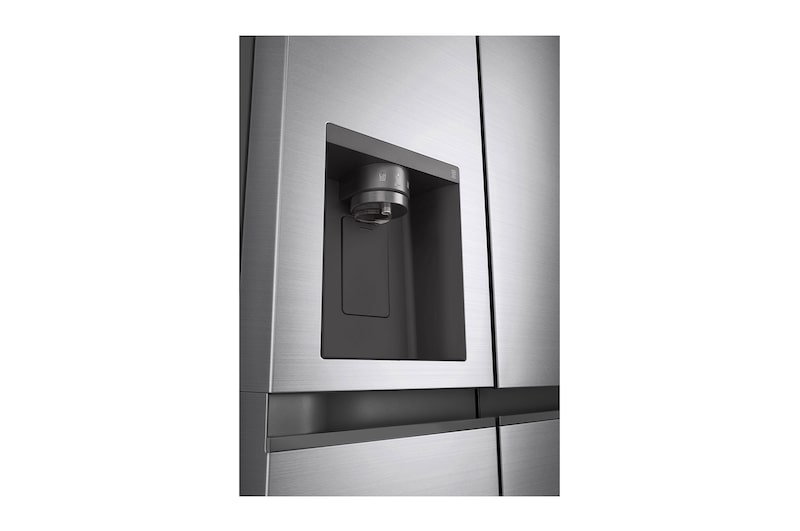 LG 617L Non Plumbed Side by Side Fridge with Ice & Water Dispenser in Stainless Finish, GC-L257SLXL