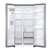 LG 617L Non Plumbed Side by Side Fridge in Stainless Finish, GC-L257SLXL