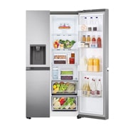 LG 617L Non Plumbed Side by Side Fridge in Stainless Finish, GC-L257SLXL