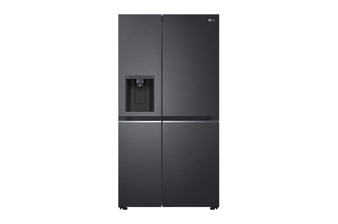 LG 611L Side by Side Fridge with Uvnano™ Ice & Water Dispenser in Black Finish, GC-L257SQSL