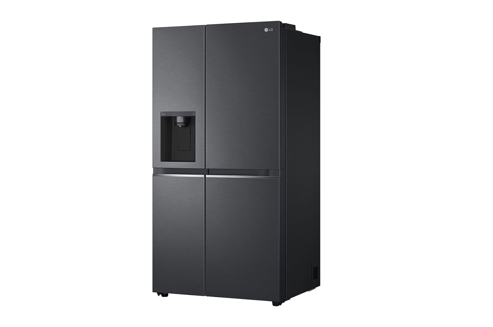 LG 611L Side by Side Fridge with Uvnano™ Ice & Water Dispenser in Black Finish, GC-L257SQSL