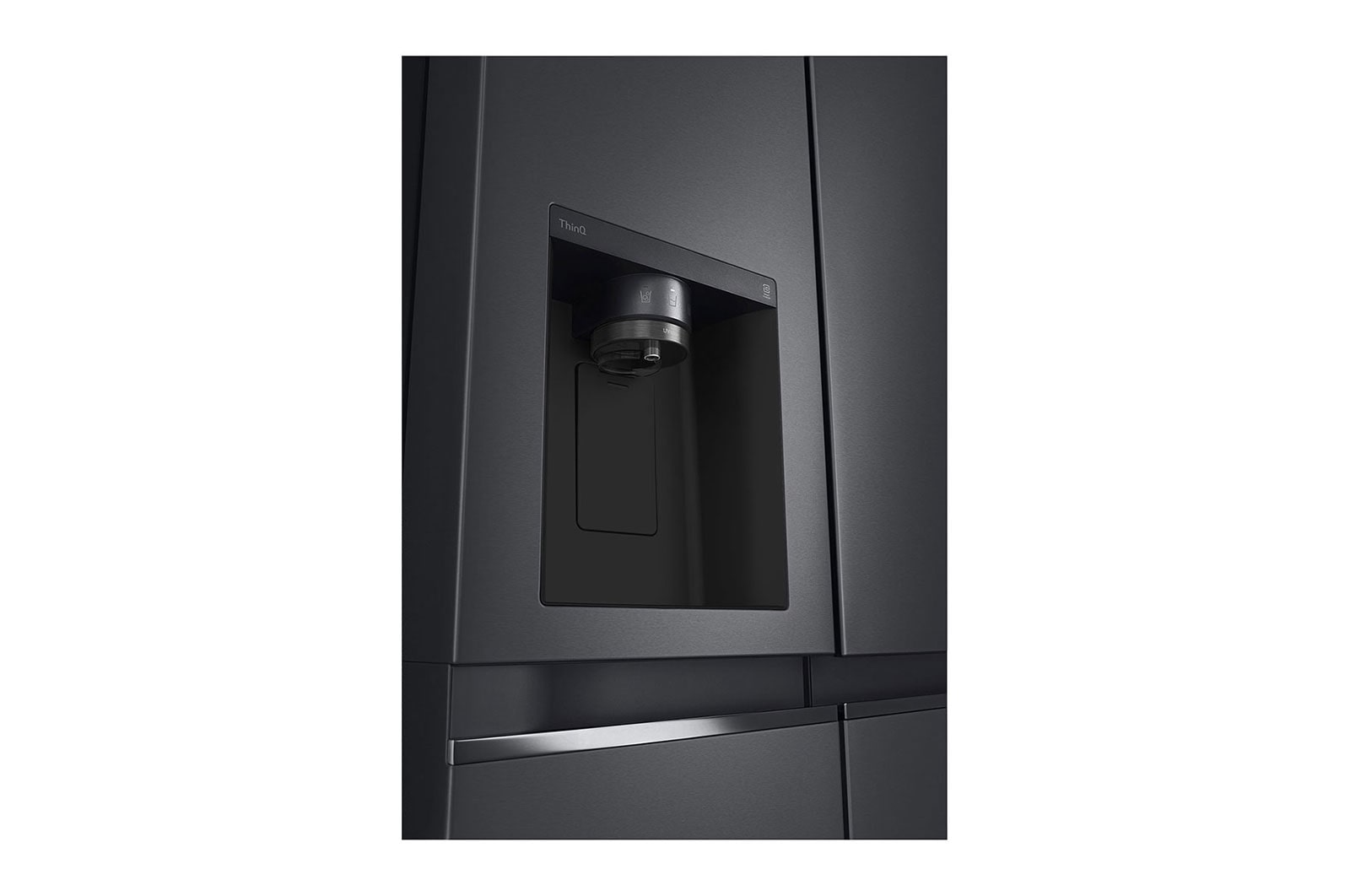 LG 611L Side by Side Fridge with Uvnano™ Ice & Water Dispenser in Black Finish, GC-L257SQSL