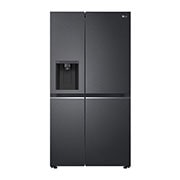 LG 611L Side by Side Fridge with Uvnano™ Ice & Water Dispenser in Black Finish, GC-L257SQSL