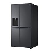 LG 611L Side by Side Fridge with Uvnano™ Ice & Water Dispenser in Black Finish, GC-L257SQSL