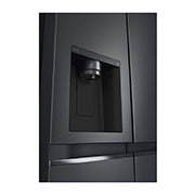 LG 611L Side by Side Fridge with Uvnano™ Ice & Water Dispenser in Black Finish, GC-L257SQSL