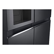 LG 611L Side by Side Fridge with Uvnano™ Ice & Water Dispenser in Black Finish, GC-L257SQSL