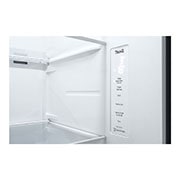 LG 611L Side by Side Fridge with Uvnano™ Ice & Water Dispenser in Black Finish, GC-L257SQSL