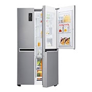 LG 626L Platinum Silver Side by Side Refrigerator, Door-in-Door™, GC-M247SLUV