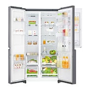 LG 626L Platinum Silver Side by Side Refrigerator, Door-in-Door™, GC-M247SLUV