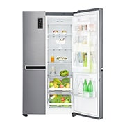 LG 626L Platinum Silver Side by Side Refrigerator, Door-in-Door™, GC-M247SLUV