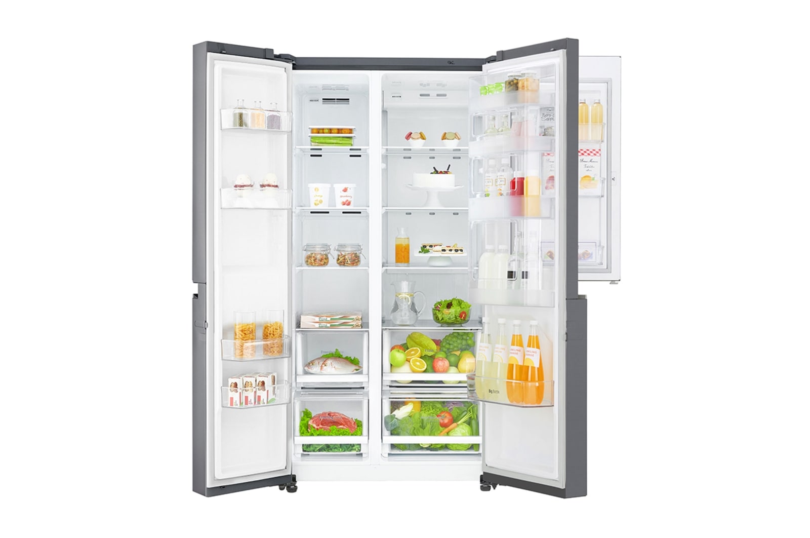 LG 626L Platinum Silver Side by Side Refrigerator, Door-in-Door™, GC-M247SLUV