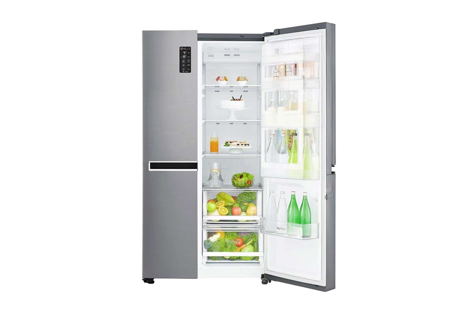 LG 626L Platinum Silver Side by Side Refrigerator, Door-in-Door™, GC-M247SLUV