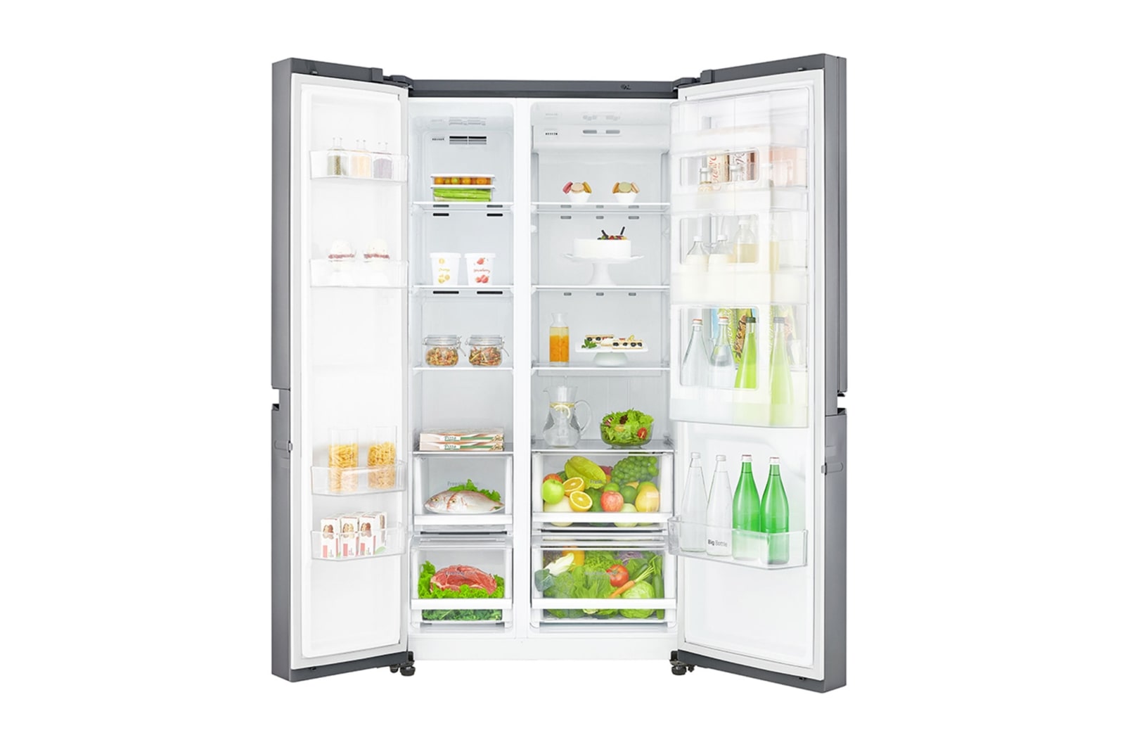 LG 626L Platinum Silver Side by Side Refrigerator, Door-in-Door™, GC-M247SLUV