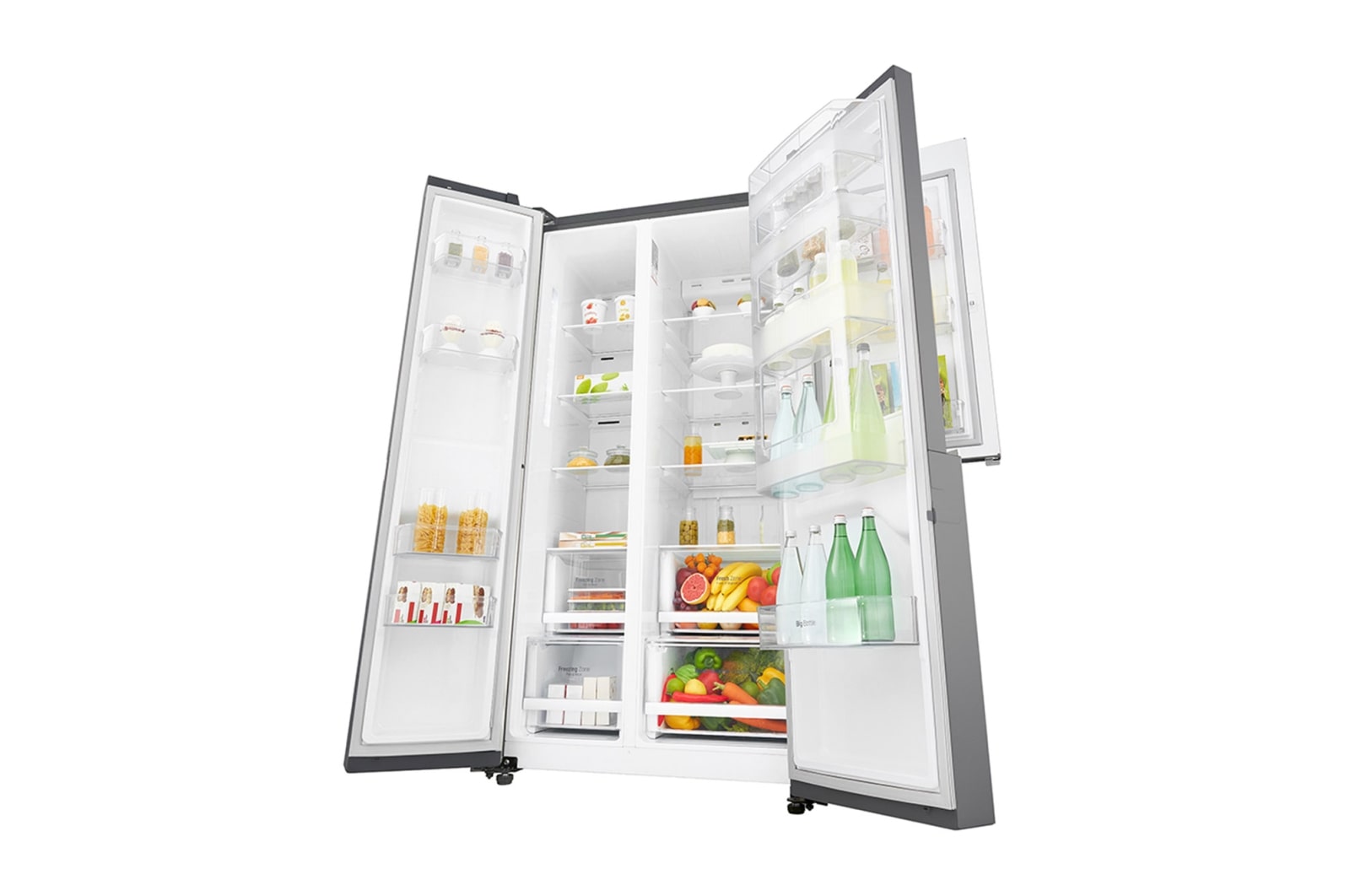 LG 626L Platinum Silver Side by Side Refrigerator, Door-in-Door™, GC-M247SLUV