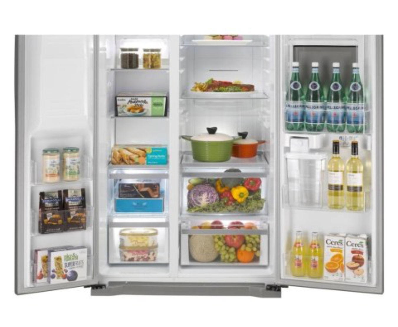 LG 506L Kaiser Shiny Steel Side by Side Refrigerator with Hygiene Fresh, GC-P207GLYV