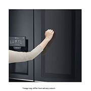 LG 665L Side by Side Fridge with InstaView Door-In-Door® in Matte Black Finish, GC-X247CQBV