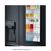 LG 665L Side by Side Fridge with InstaView Door-In-Door® in Matte Black Finish, GC-X247CQBV