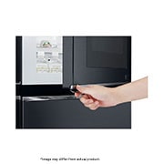 LG 665L Side by Side Fridge with InstaView Door-In-Door® in Matte Black Finish, GC-X247CQBV