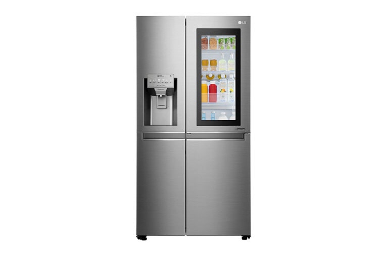 LG 665L Stainless Steel InstaView Side by Side Fridge, Door-in-Door, GC-X247CSBV