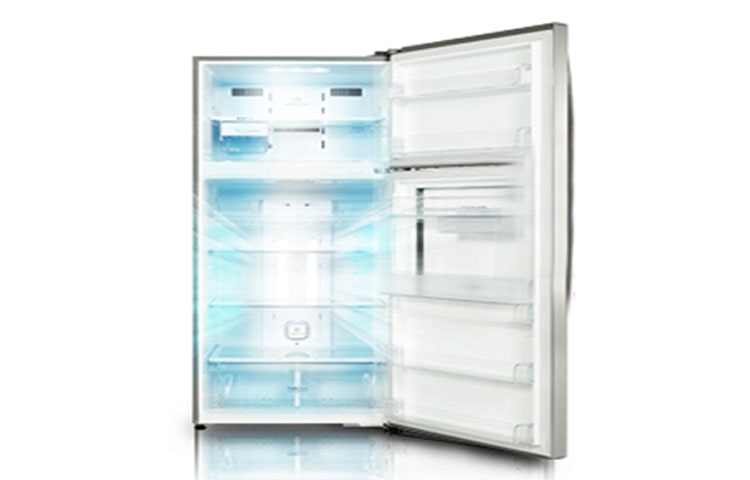 LG 392L Crystal 6 Shiny Steel Top Fridge Freezer with Hygiene Fresh, GL-B492GLPL