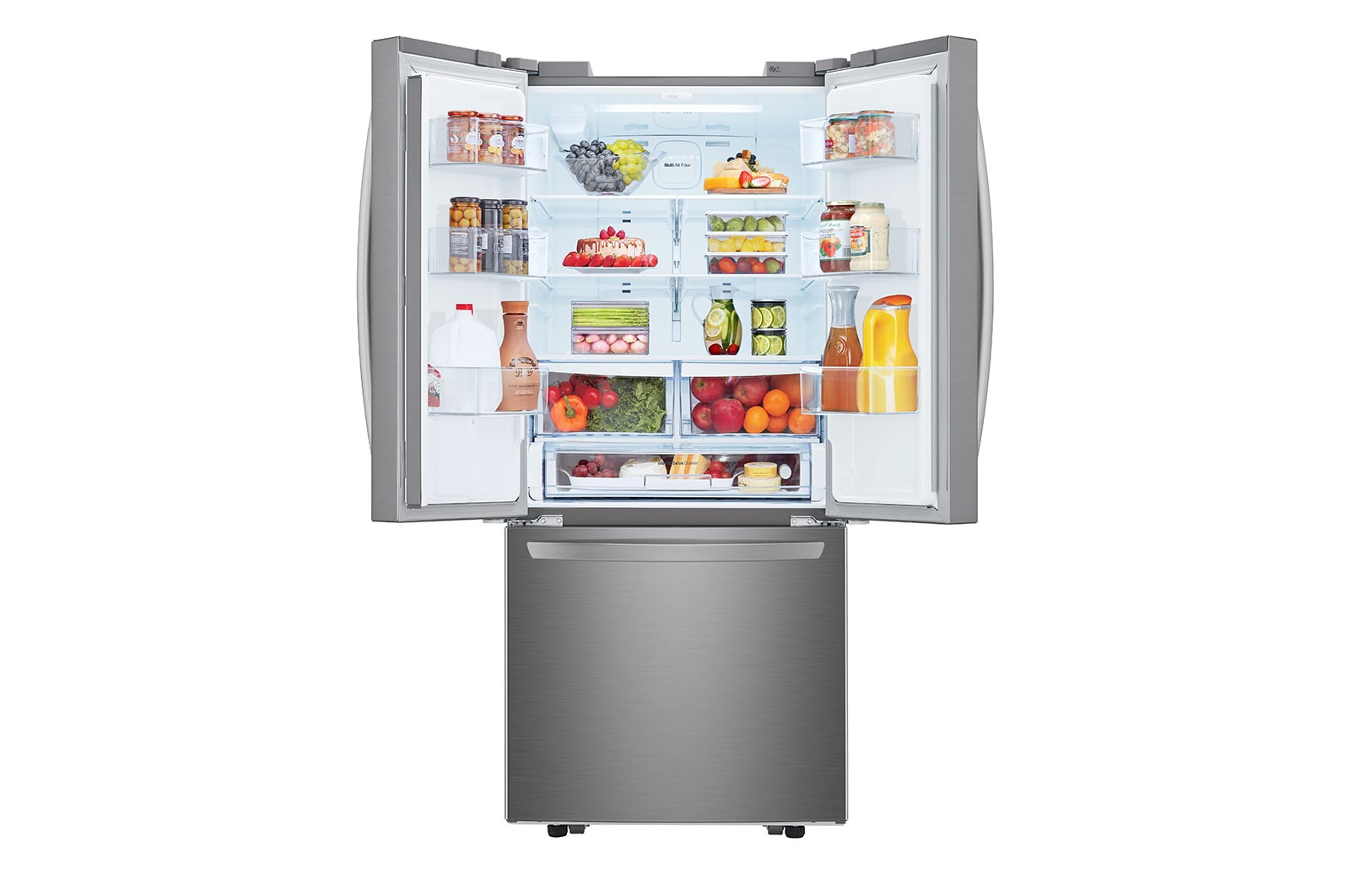 LG 533L Platinum Silver French Door Refrigerator GM-F223DLXQ, GM-F223DLXQ