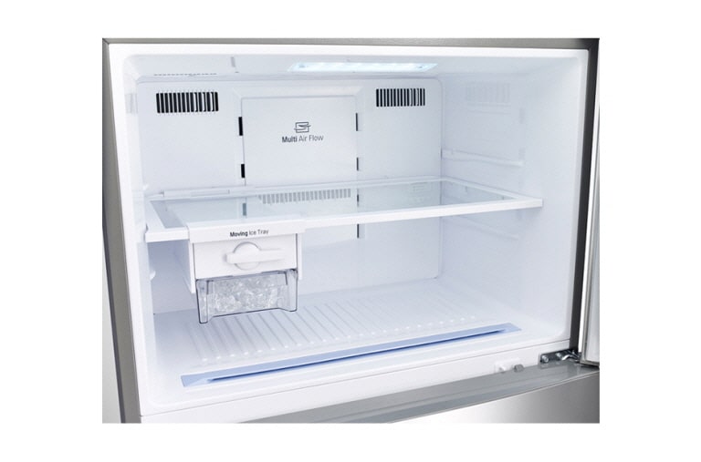LG 568L Shiny Steel Top Freezer/Fridge, GR-B762HLPL