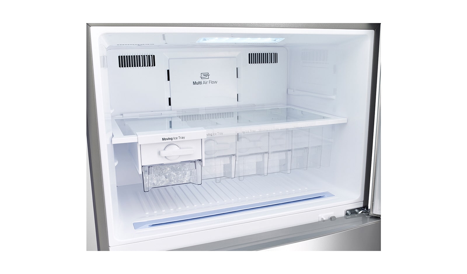 LG 568L Shiny Steel Top Freezer/Fridge, GR-B762HLPL