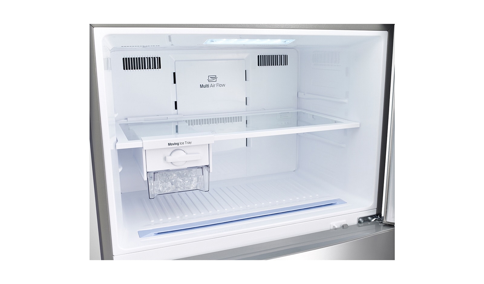 LG 568L Shiny Steel Top Freezer/Fridge, GR-B762HLPL